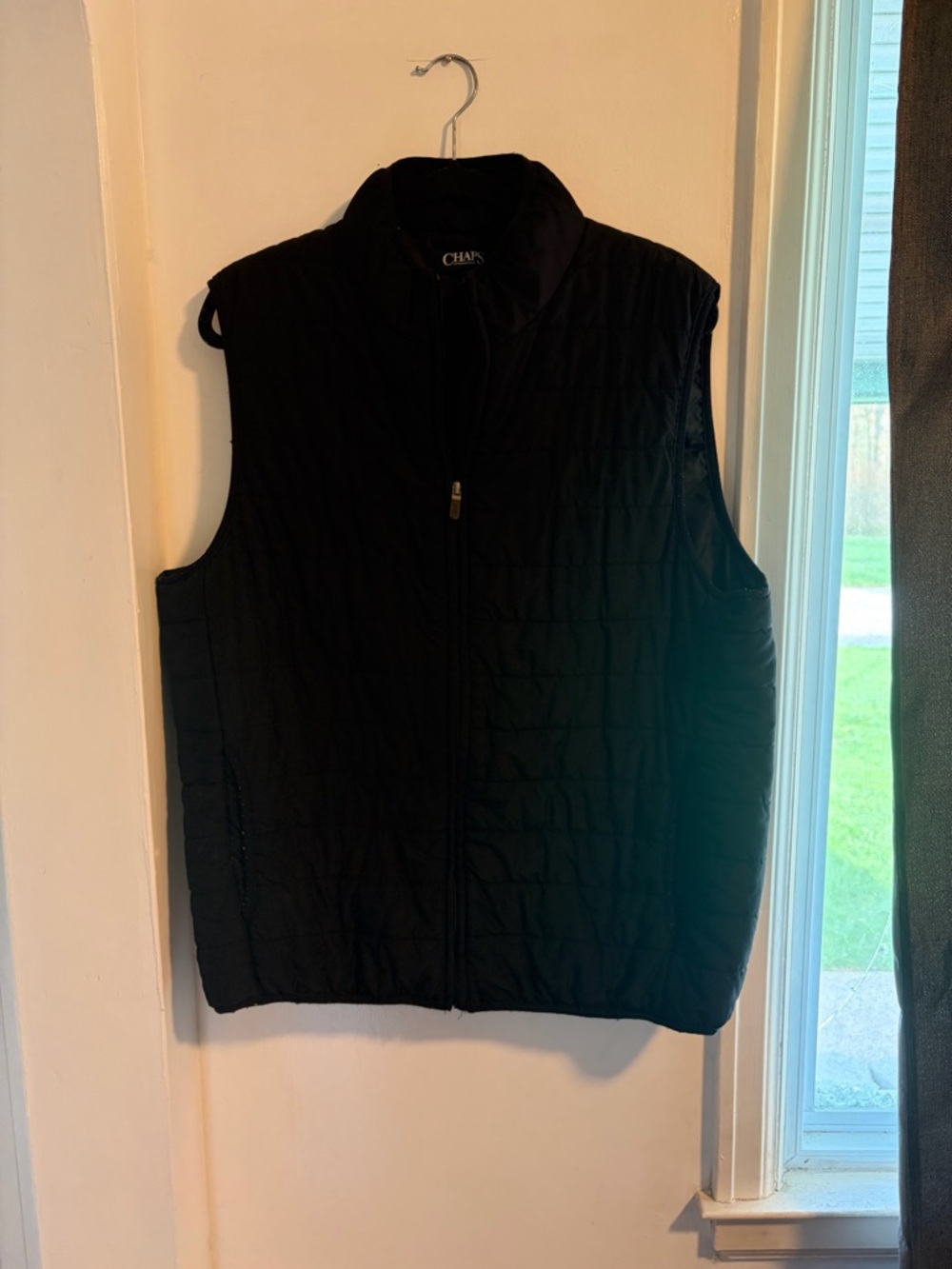 Chaps Black Quilted Vest